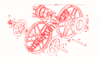 Alloy wheels para MOTO GUZZI T3 e Derivati Calif./T4/Pol./CC/PA 1979