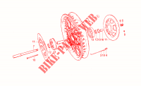 Front wheel, spokes para MOTO GUZZI T3 e Derivati Calif./T4/Pol./CC/PA 1985