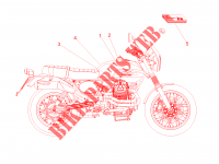 Decal and plate set para MOTO GUZZI V7 II Stornello ABS 2016